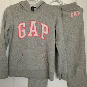 GAP Girls Gray and Pink Tracksuit Set XXL Size
